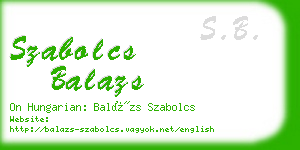 szabolcs balazs business card